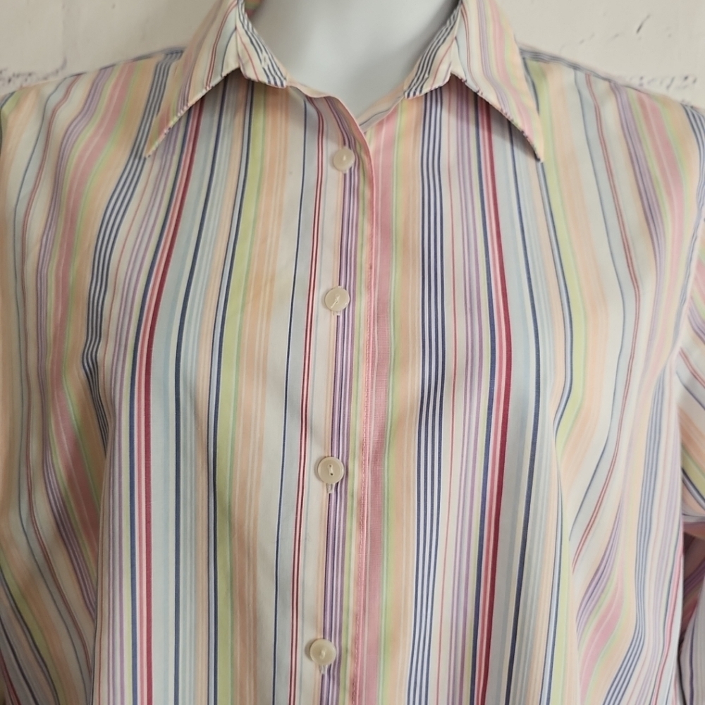 Foxcroft Wrinkle Resistant Button Front Multicolo… - image 6